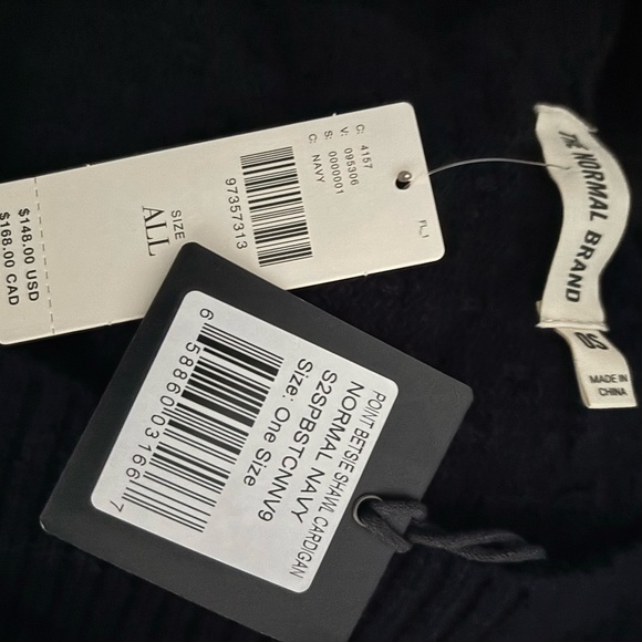 The Normal Brand Navy and Cream Lighthouse Cardigan - Picture 6 of 6